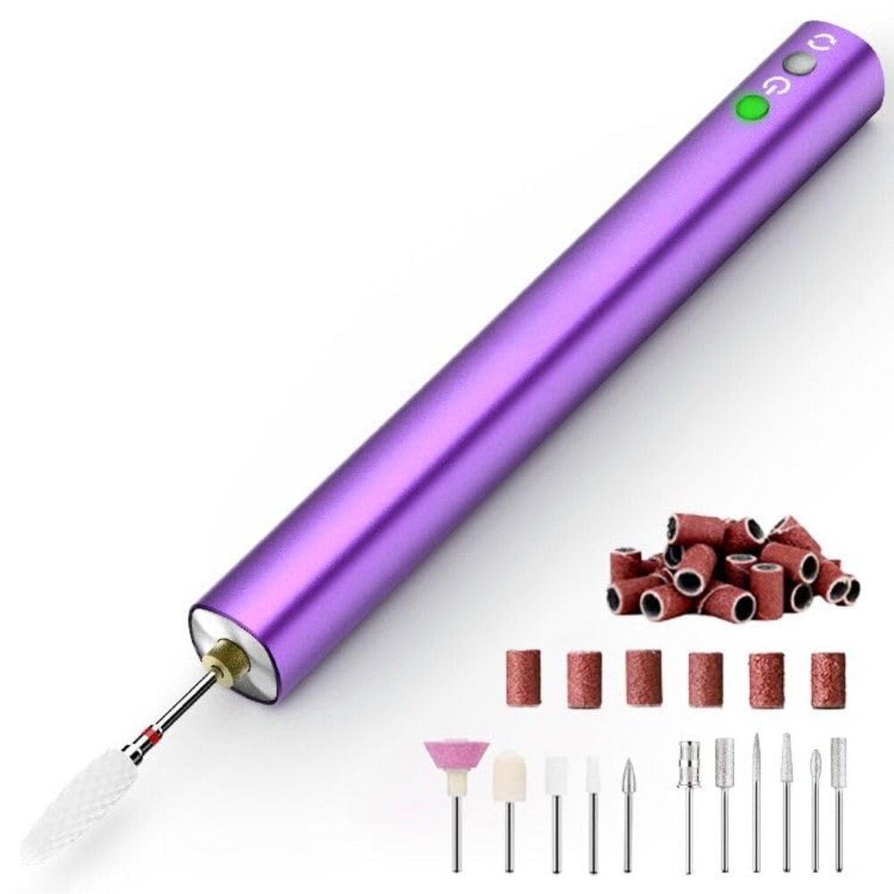 Electric Cordless Nail Drill with LED Lighting ,15000RPM Rechargeable Nail Art